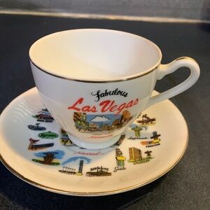 Vintage Mini Las Vegas Tea Cup & Saucer